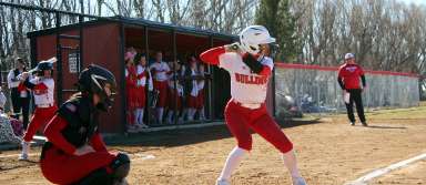 Jaci Cowger is at bat during a game last season. | Photo by Kaya Thomas