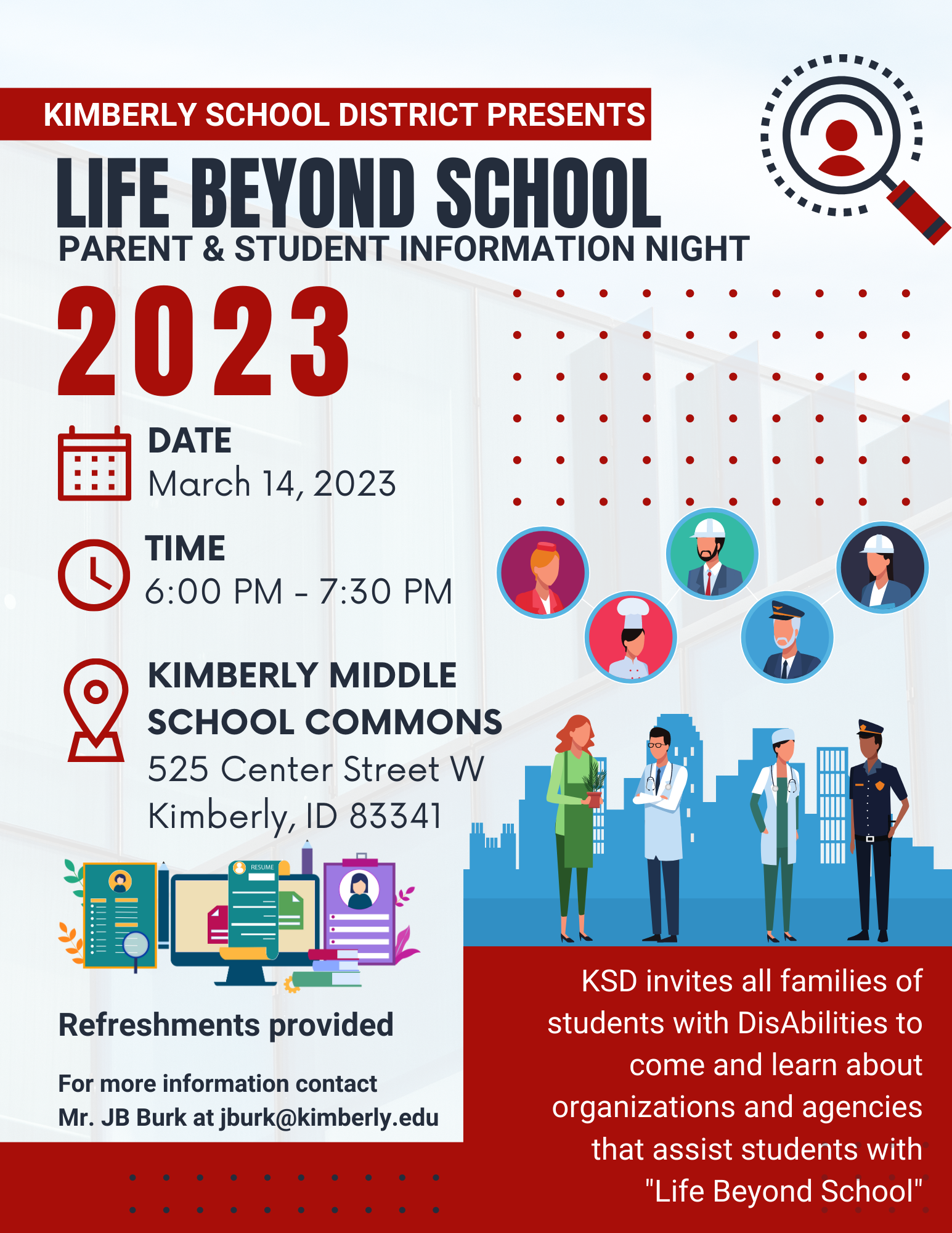 Life Beyond School Flyer March 14, 2023 6pm-7:30pm