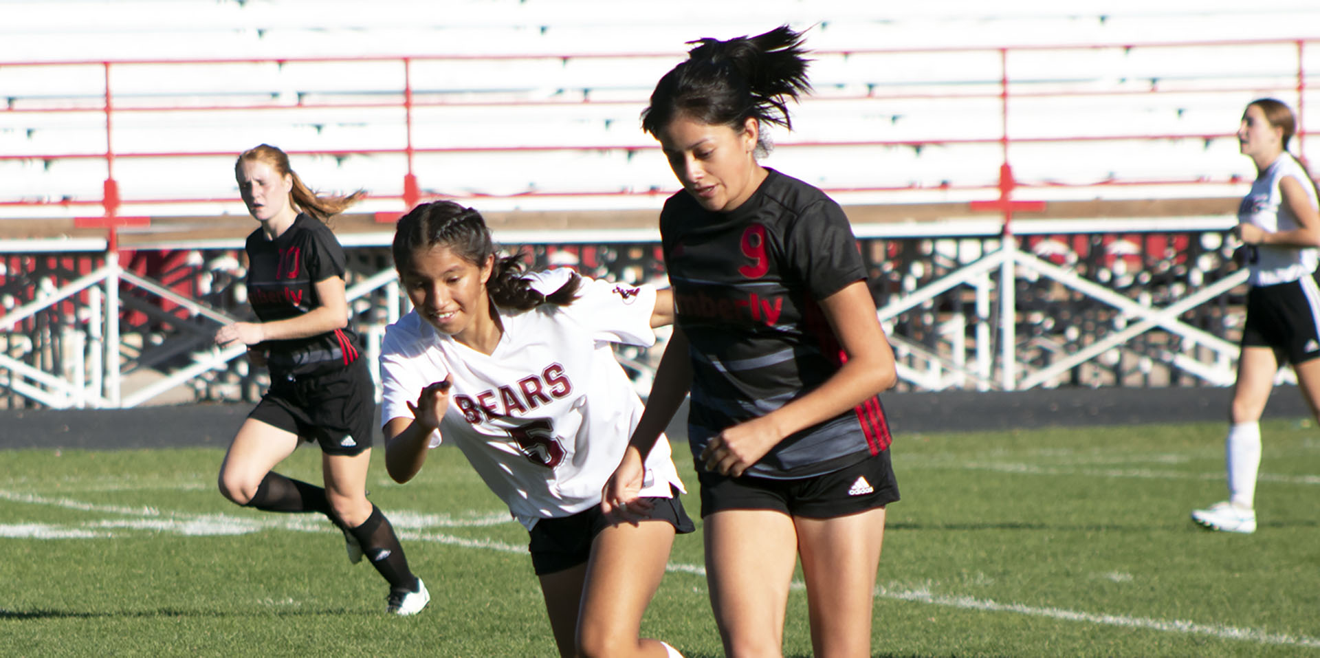 Senior Monse Torres moves the ball down the field during a game against Bliss. | Photo by Talan Volkel