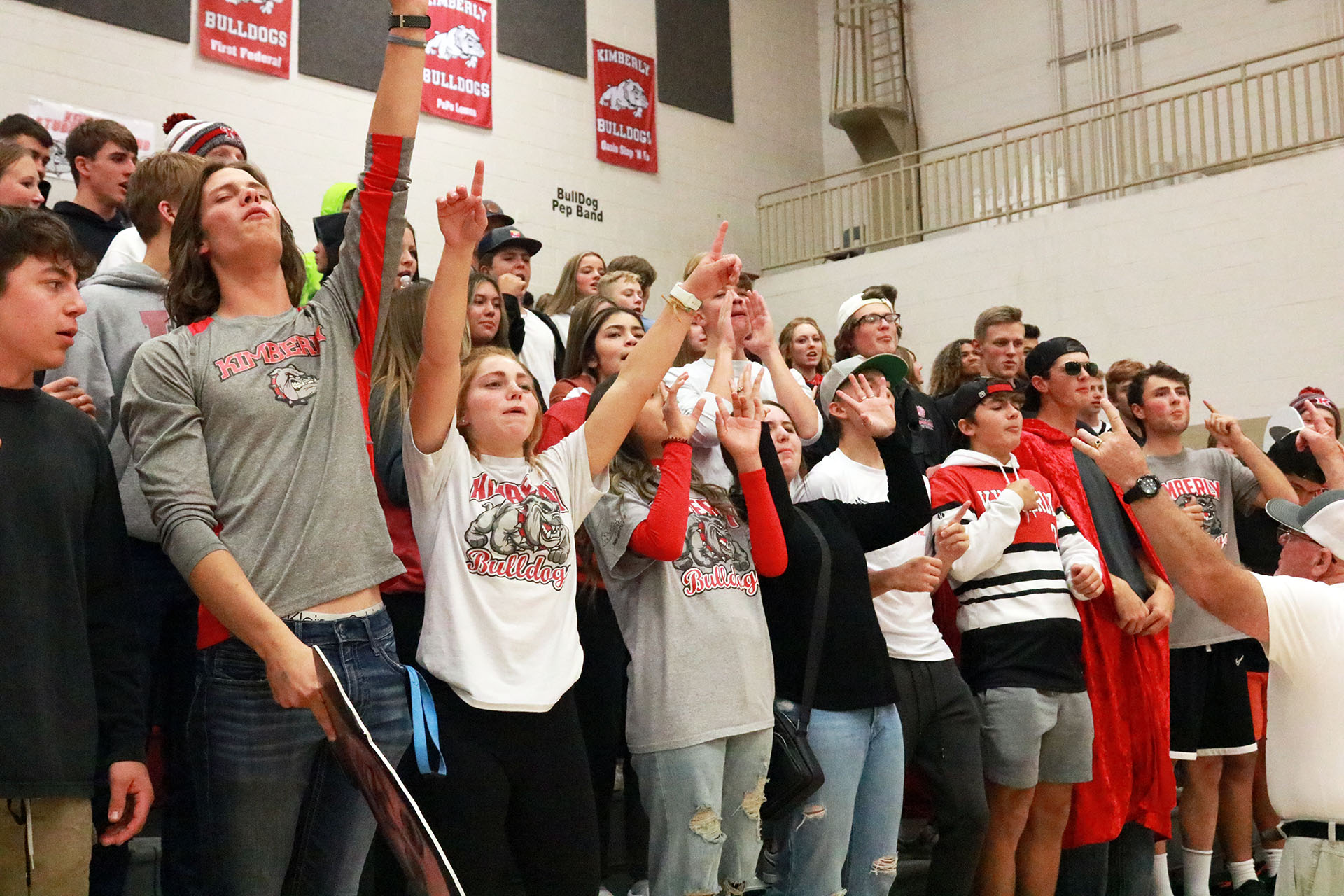 The student section cheers during a game last year. | Photo by Elia Juarez