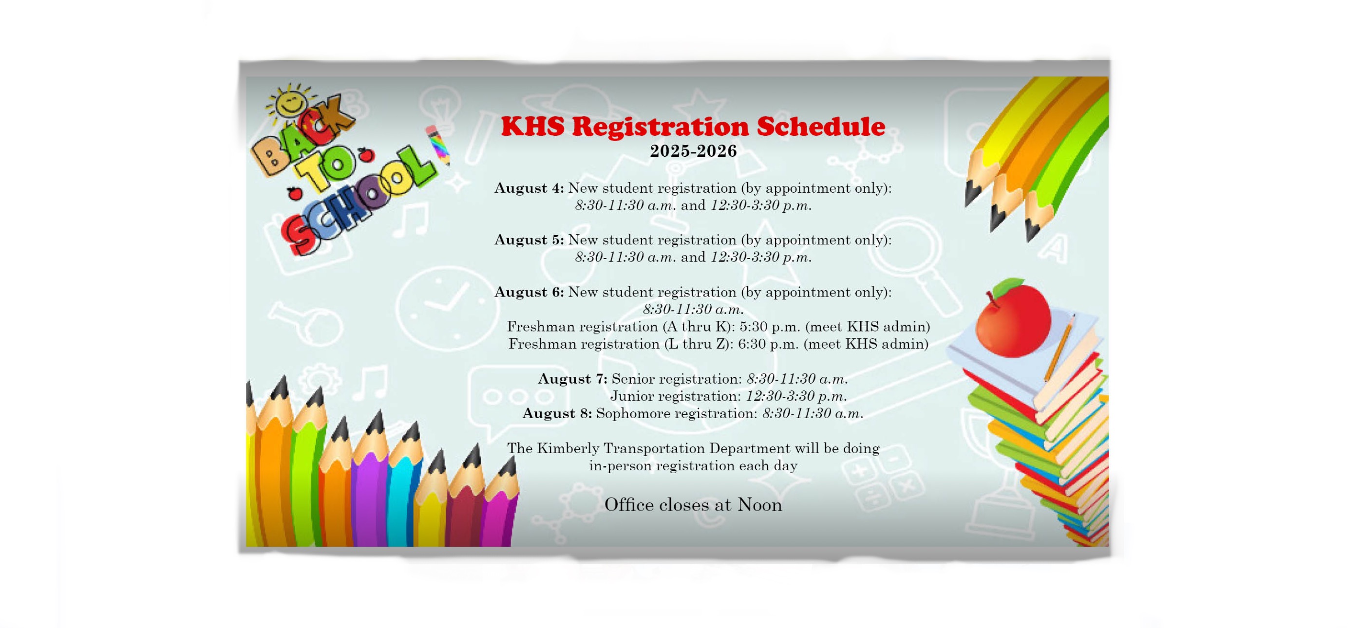 KHS Registration