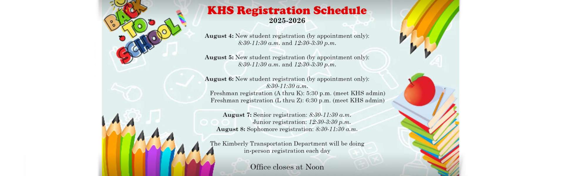 KHS Registration
