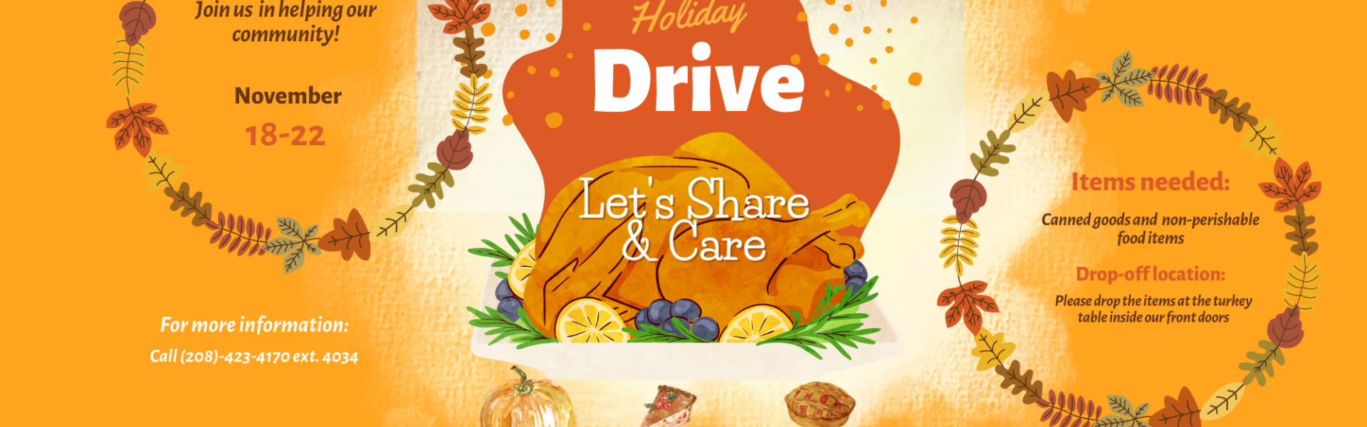 Holiday Food Drive for East end providers