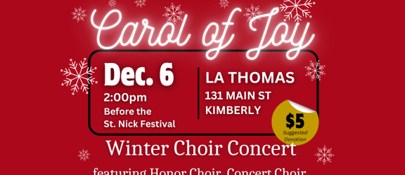 Carol of Joy Concert LA Thomas $5